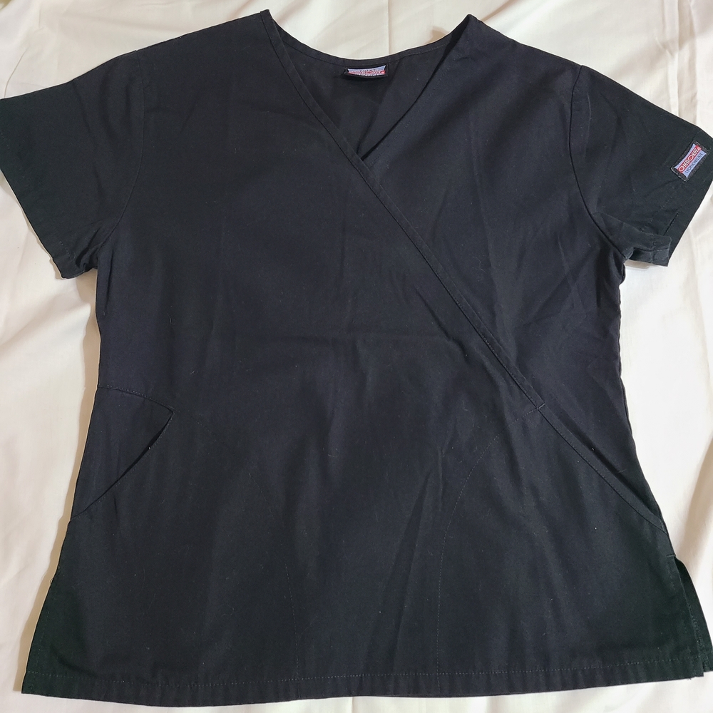 Cherokee Black Women's Scrub Top With Matching Pants - Sz - S